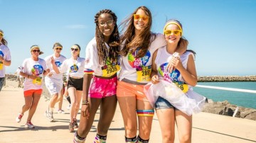 A group of 5K participants at a nonprofit fundraising event