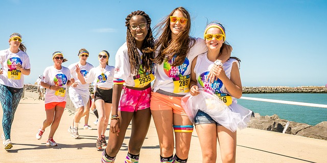 A group of 5K participants at a nonprofit fundraising event